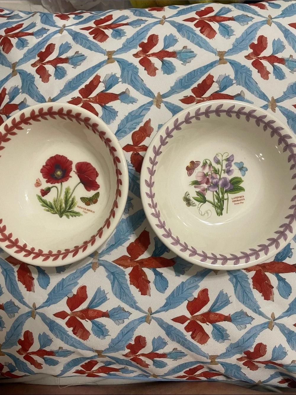 Portmeirion Botanical Ceramic Dessert Bowls - Made in London Set of 6